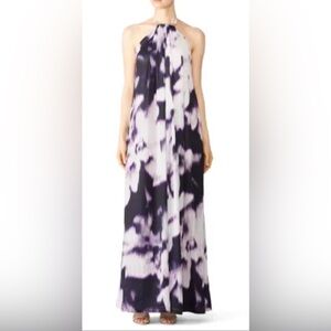 GUC Kaufman Franco- Printed Purple Halter Maxi. Size L